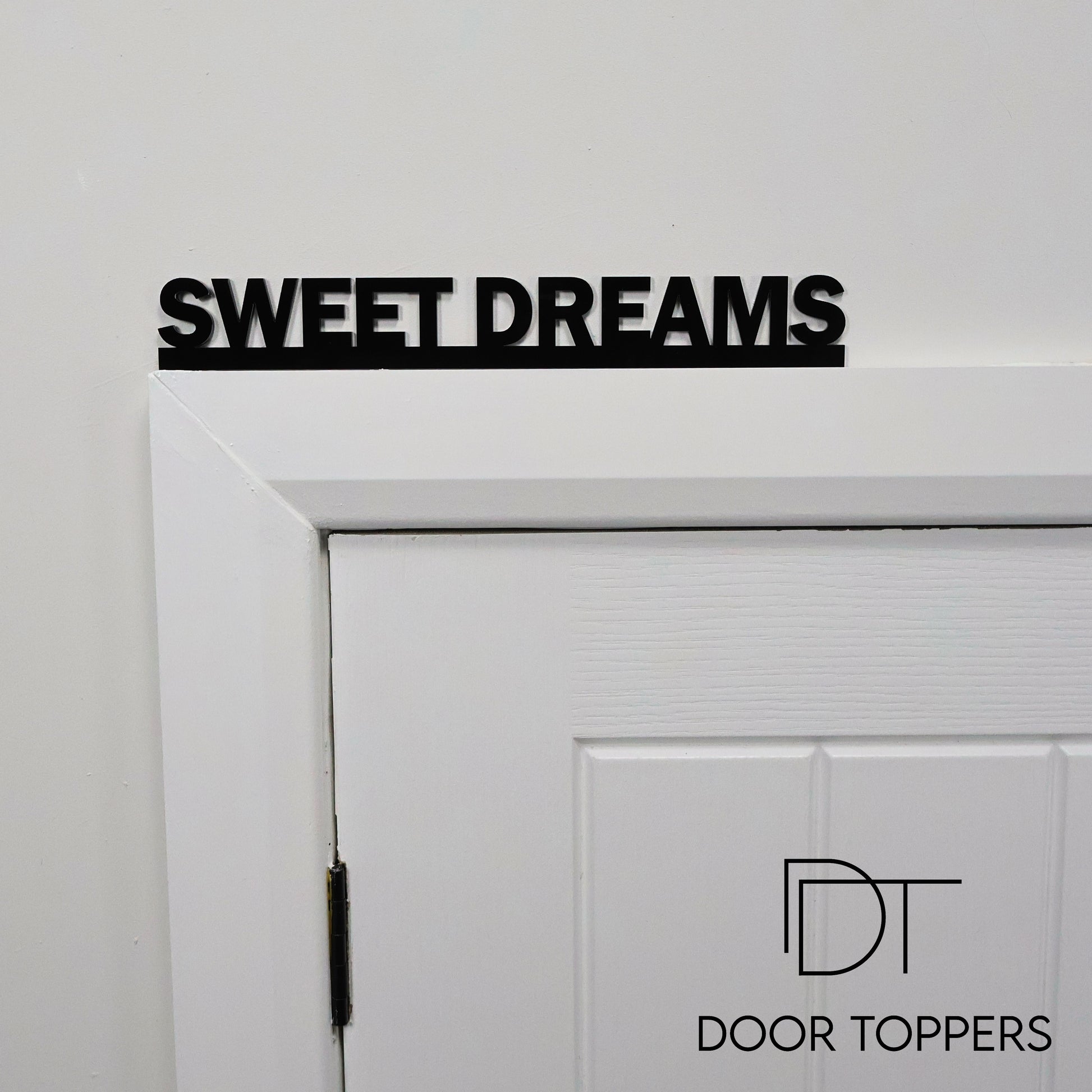 SWEET DREAMS black acrylic sign – bedroom wall decor UK