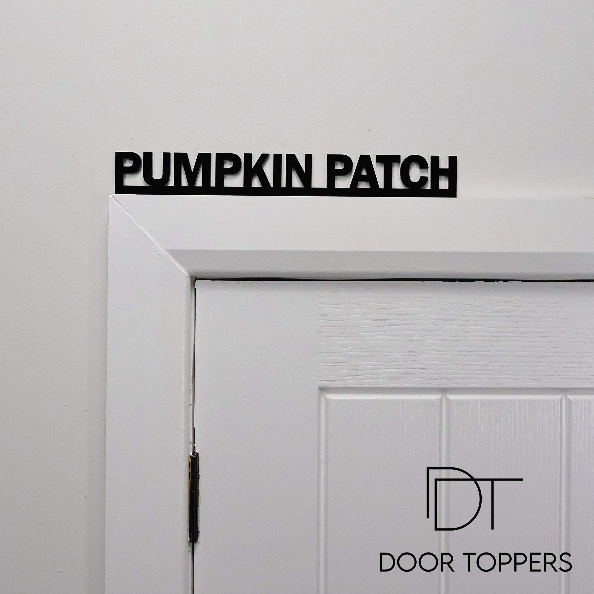 pumpkin patch black acrylic door topper sign for autumn decor