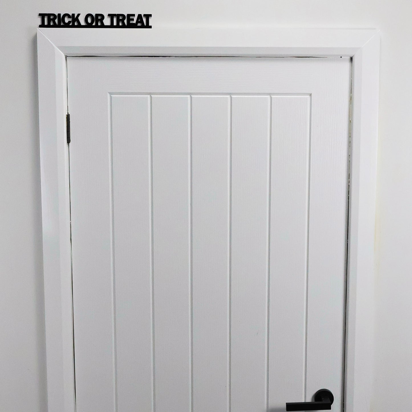 Recycled acrylic Trick or Treat wall sign UK