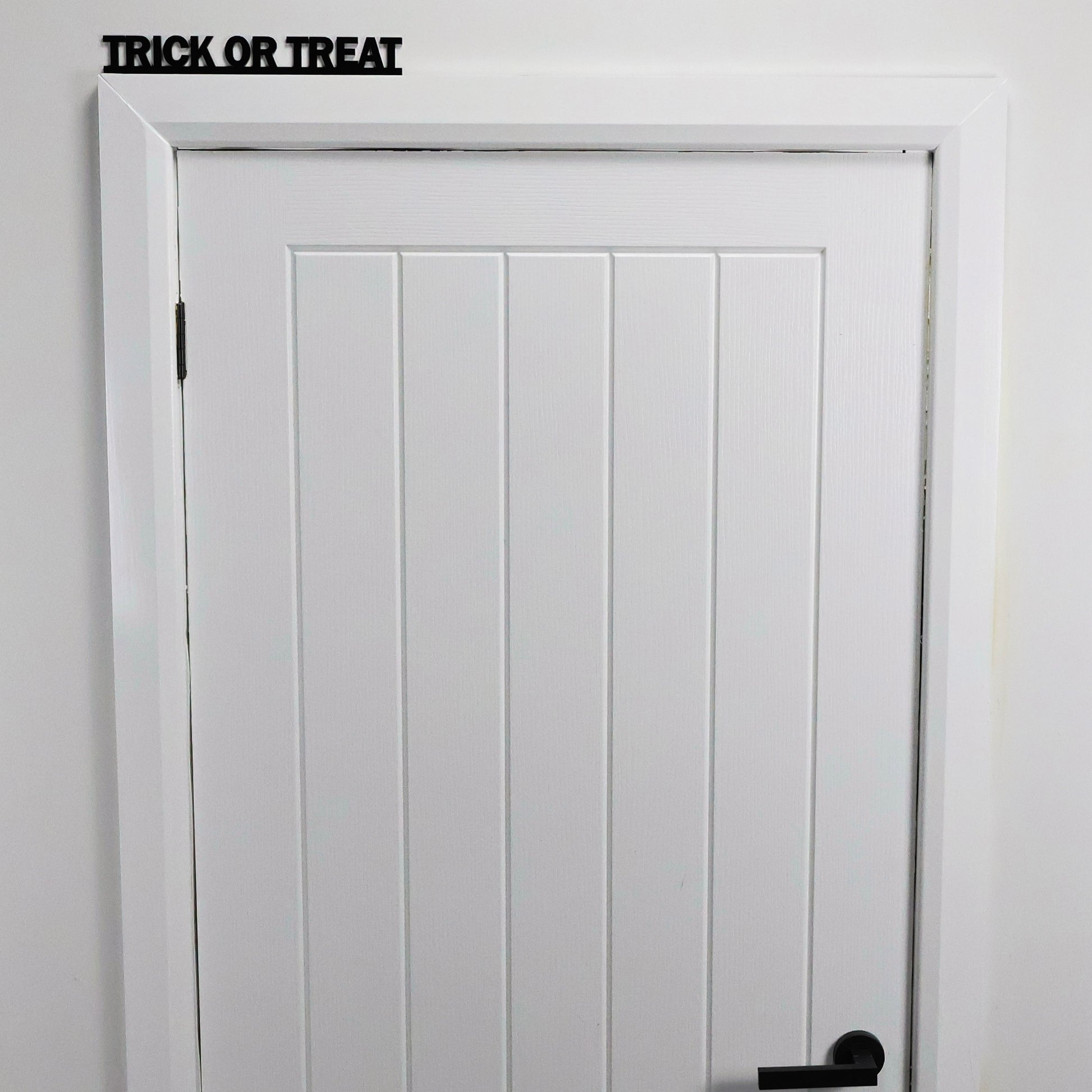 Recycled acrylic Trick or Treat wall sign UK