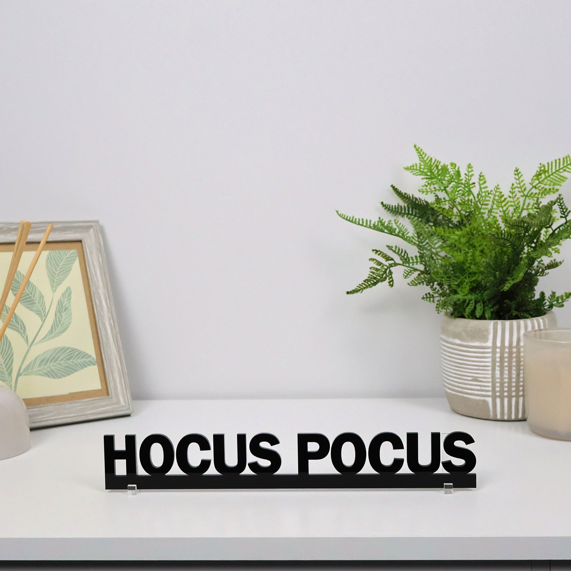 Gothic black acrylic Halloween home sign made in the UK