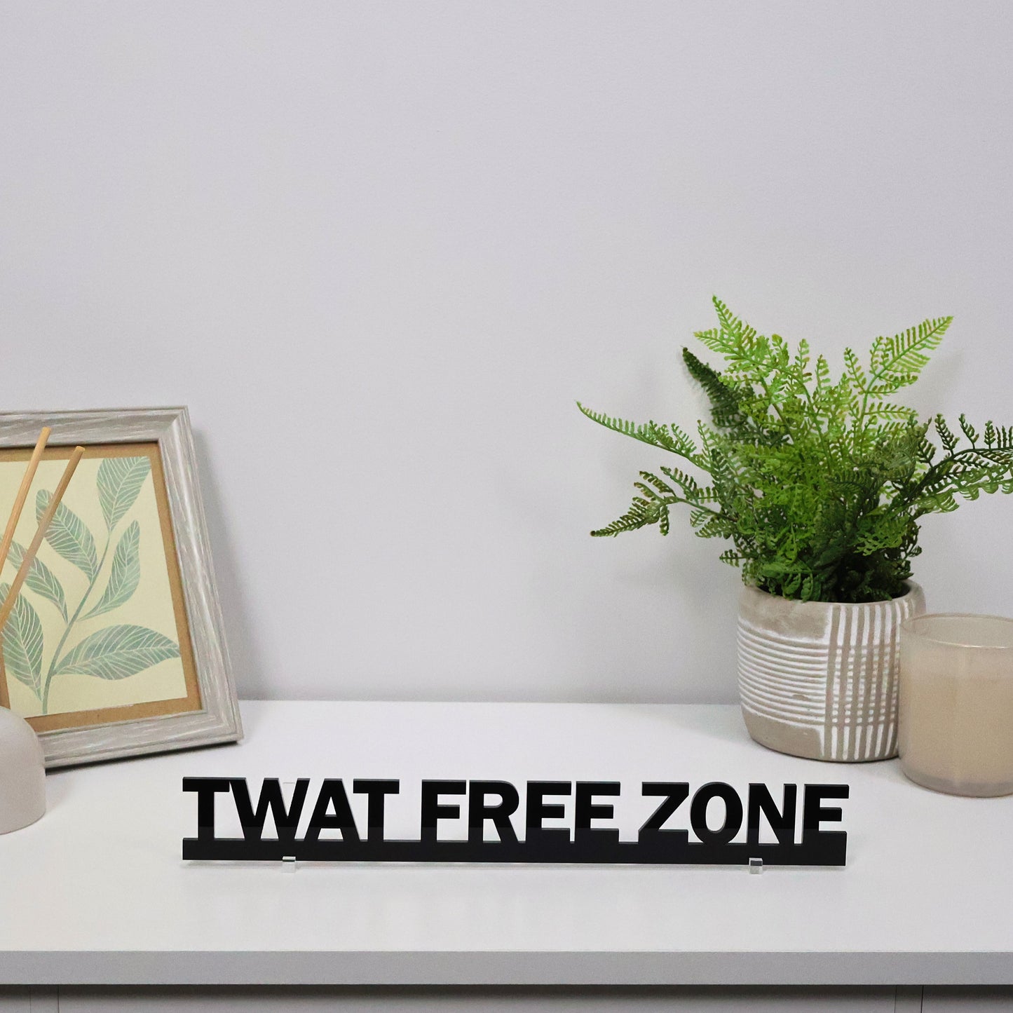 TWAT FREE ZONE | Rude Door Topper Sign