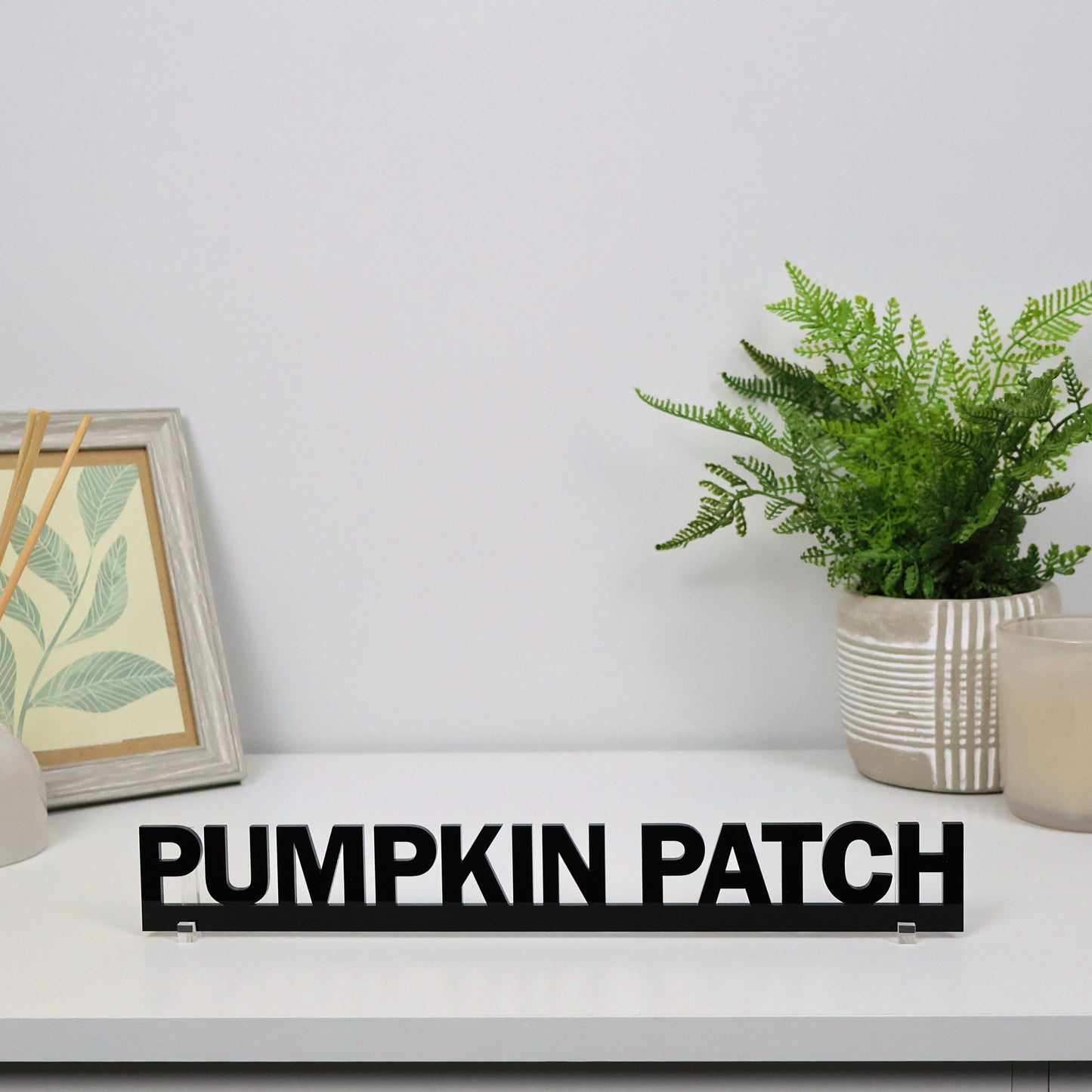 cosy recycled acrylic autumn home sign handmade in the uk