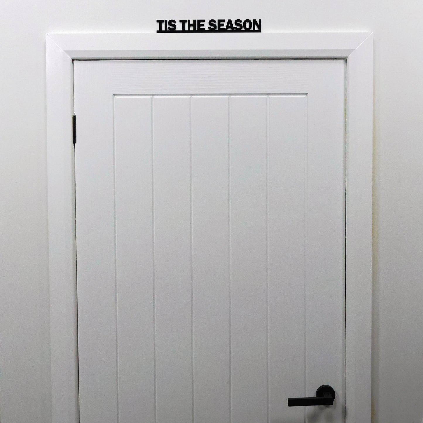 Modern recycled acrylic TIS THE SEASON wall decor for Christmas