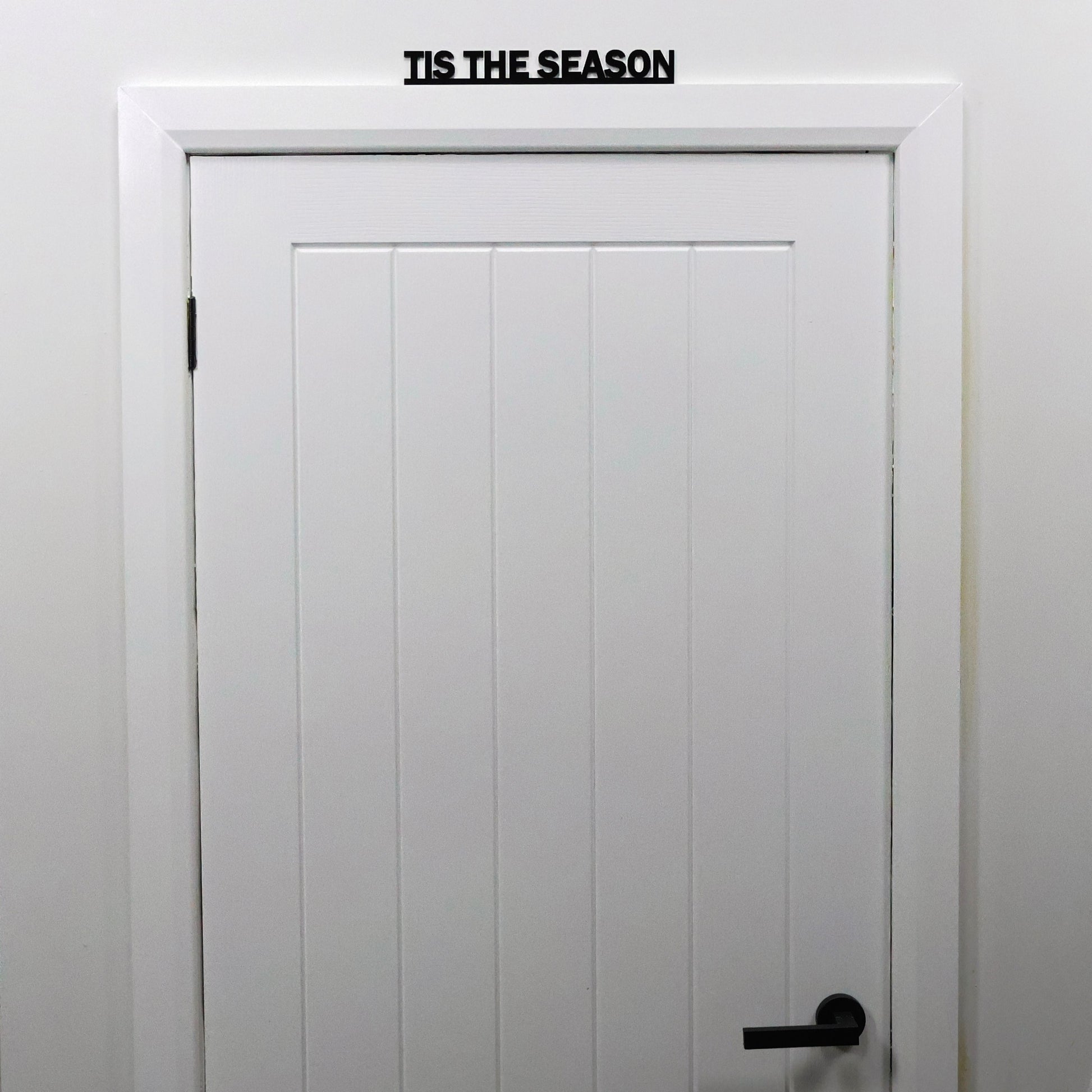 Modern recycled acrylic TIS THE SEASON wall decor for Christmas