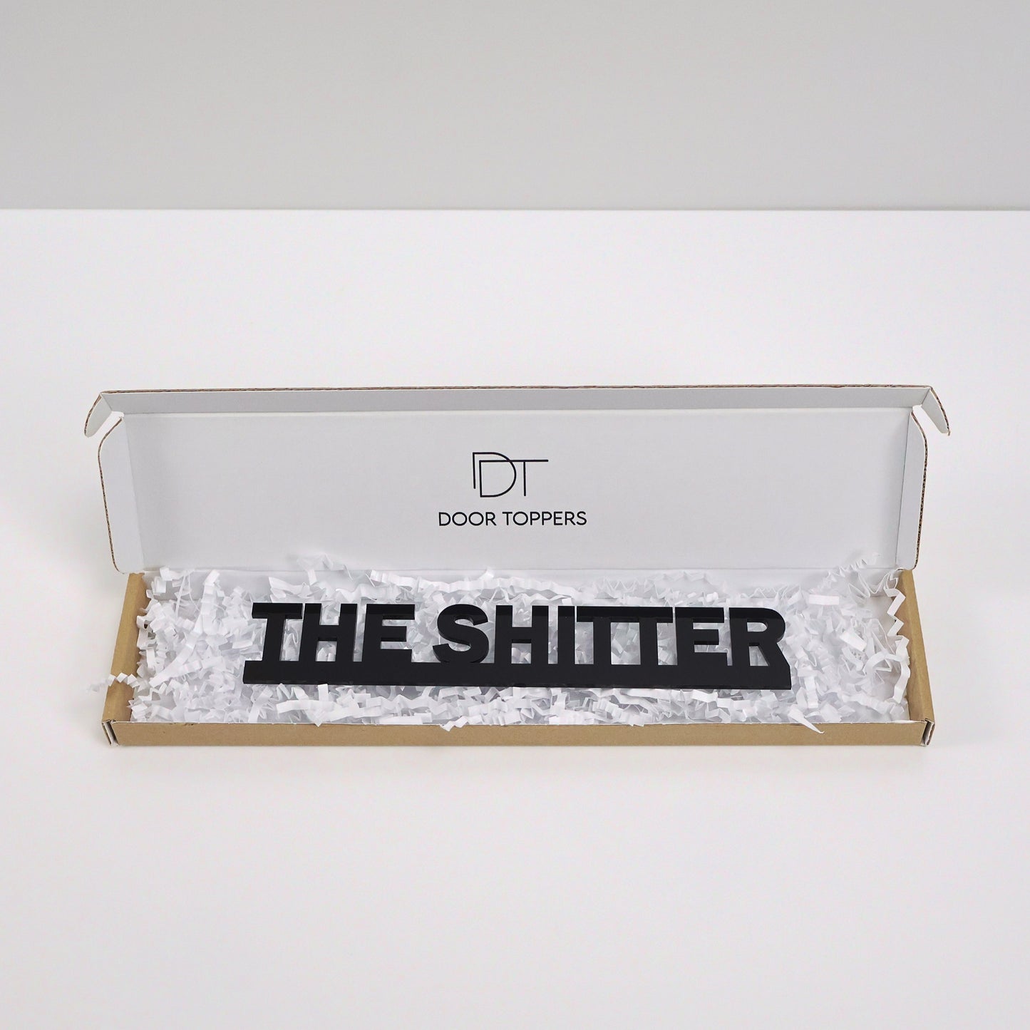 THE SHITTER Door Topper | Funny Toilet Door Sign
