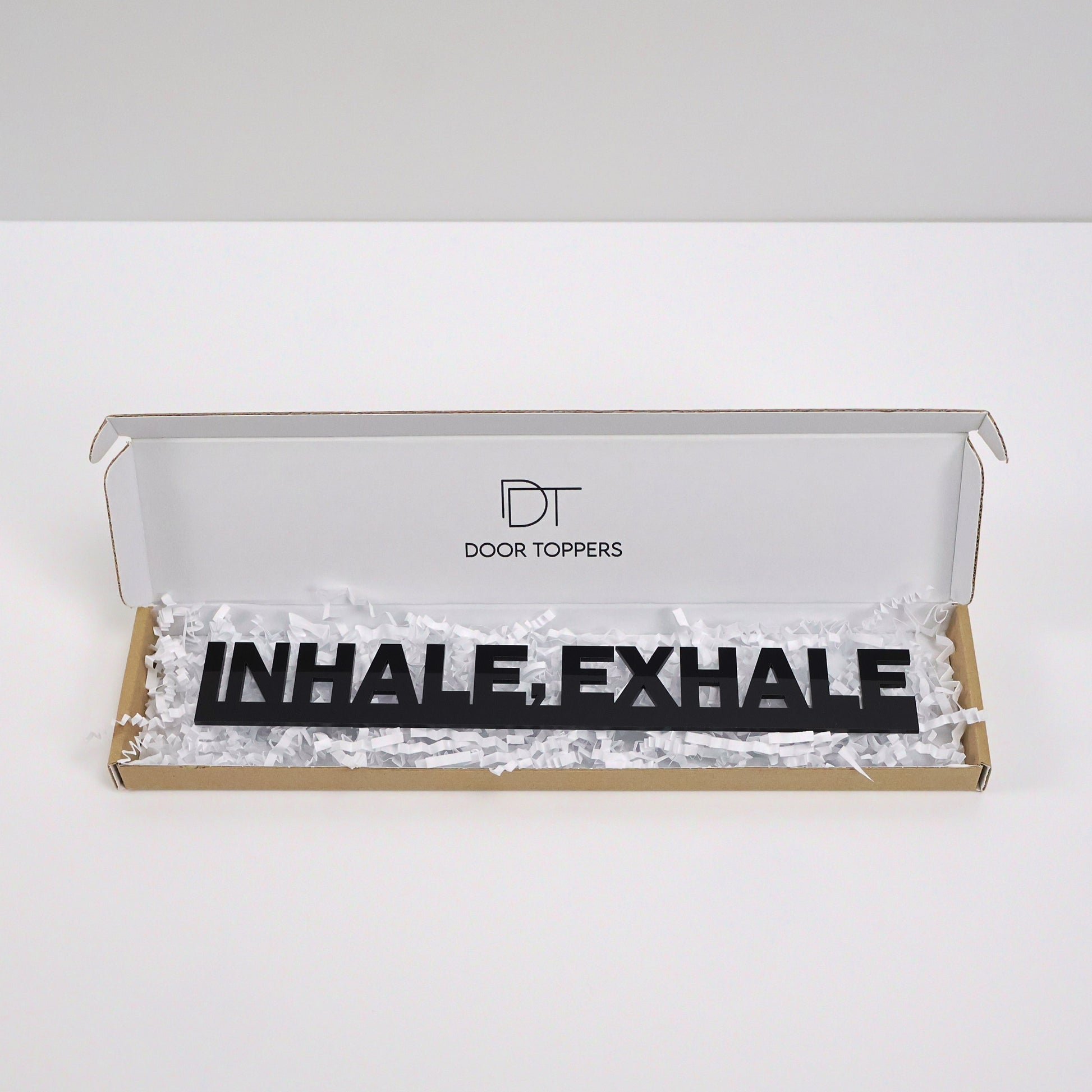 Gift-ready packaging for mindfulness quote door topper handmade in the UK