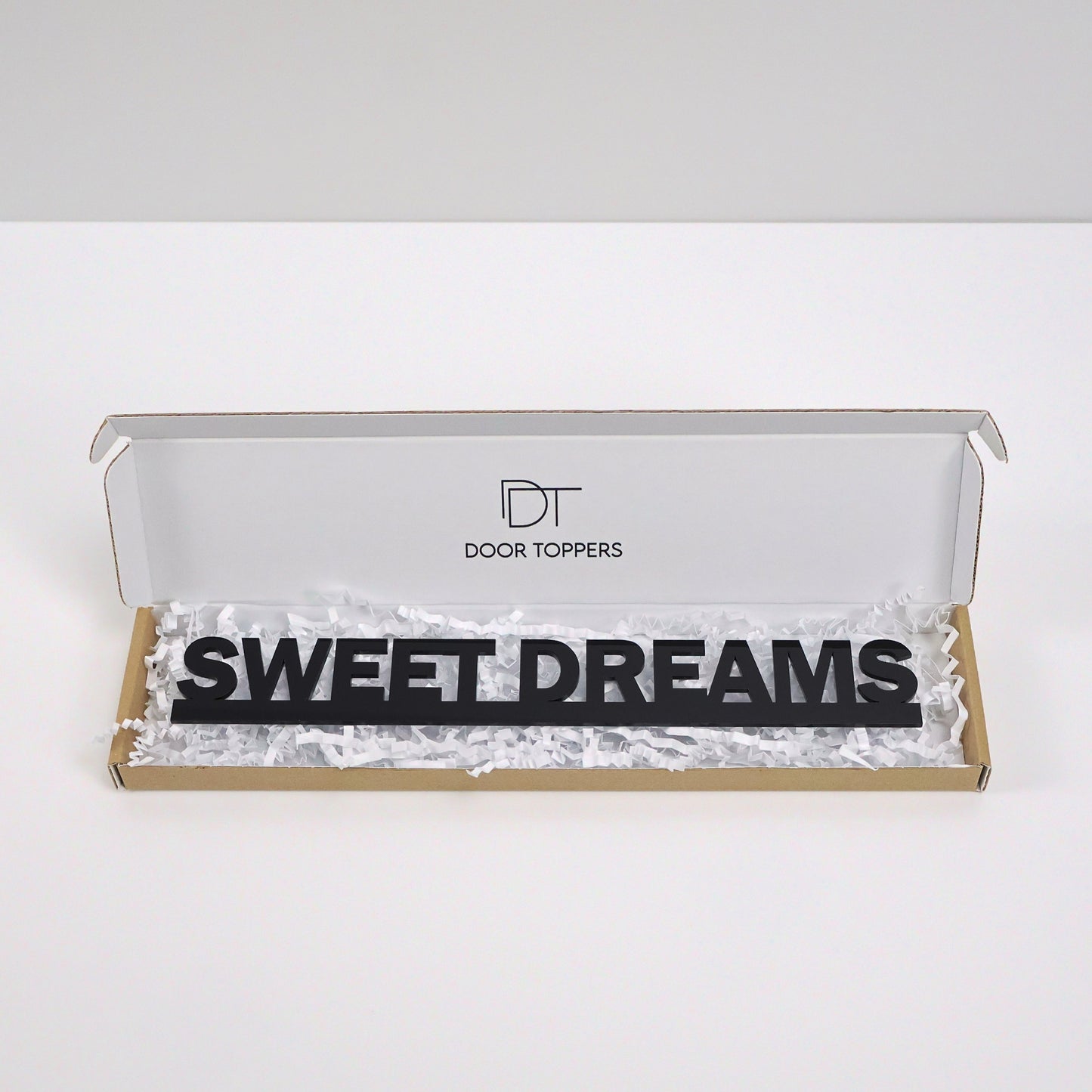 Gift-ready packaging for SWEET DREAMS sign – housewarming present idea