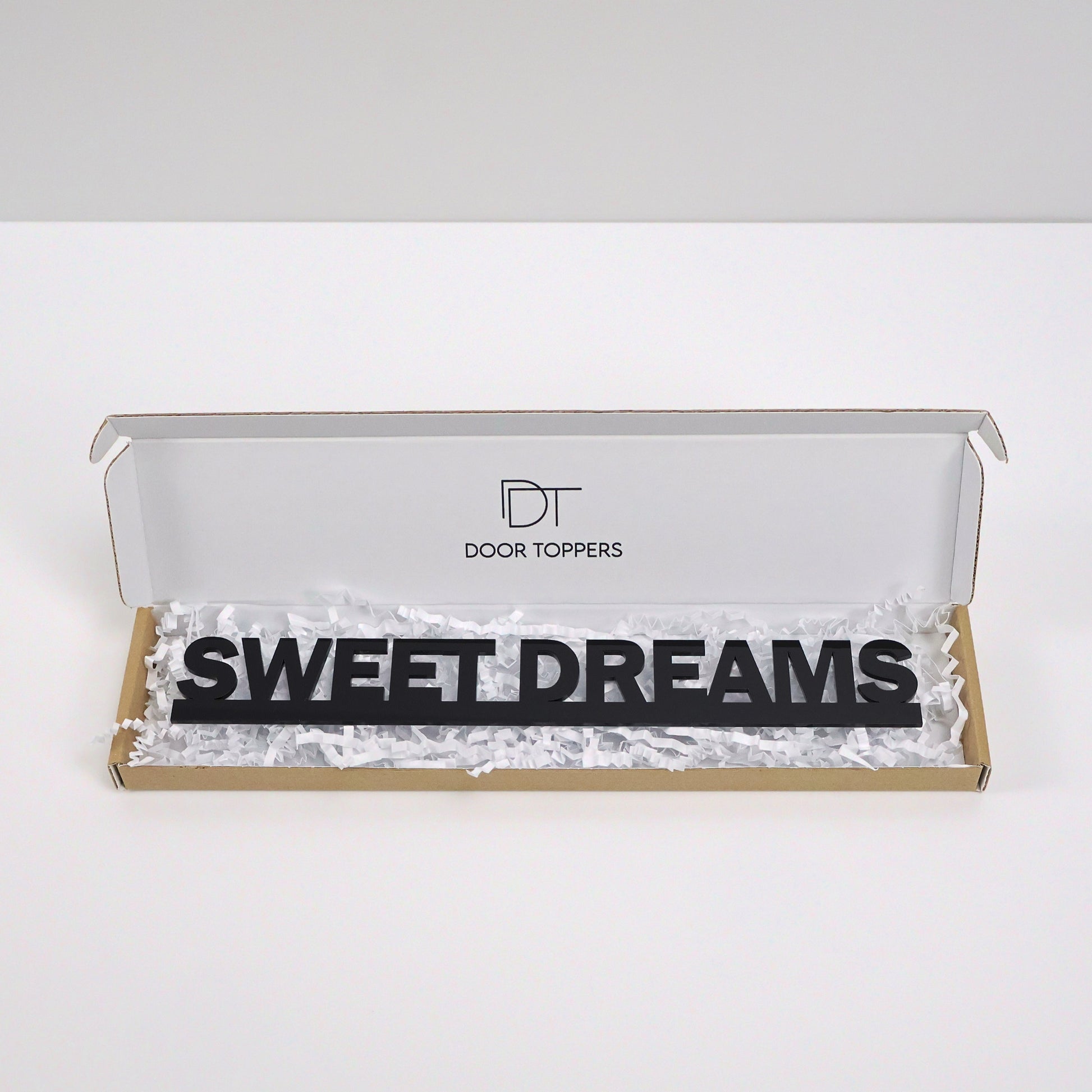 Gift-ready packaging for SWEET DREAMS sign – housewarming present idea