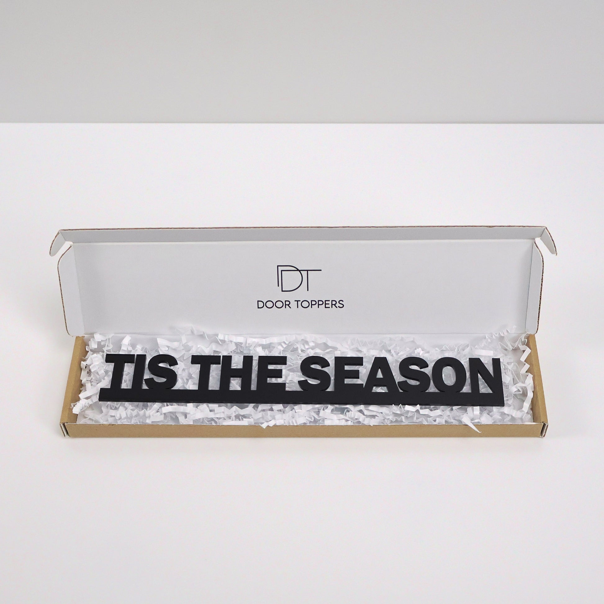 Eco friendly packaging for the TIS THE SEASON Door Topper handmade in the UK