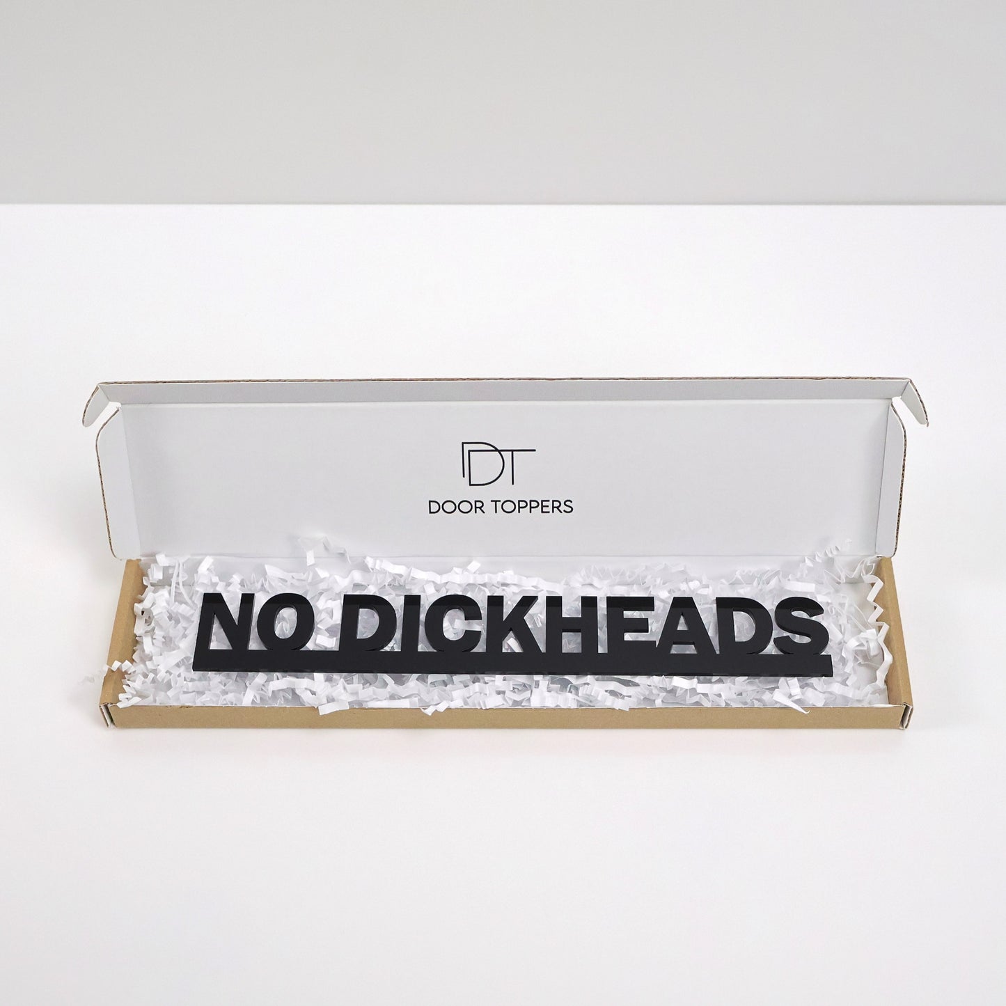NO DICKHEADS Door Topper | Funny Entrance Door Sign