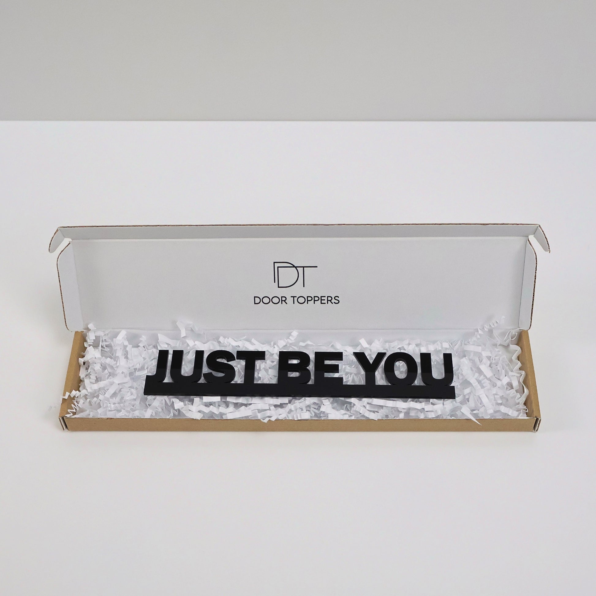 Gift-ready packaging for JUST BE YOU sign – Christmas present idea