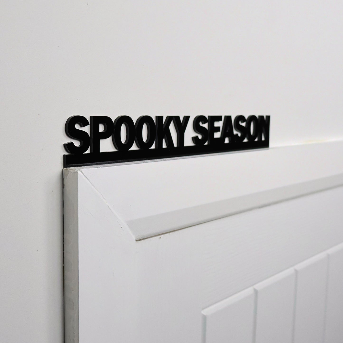 Close up of glossy black recycled acrylic finish