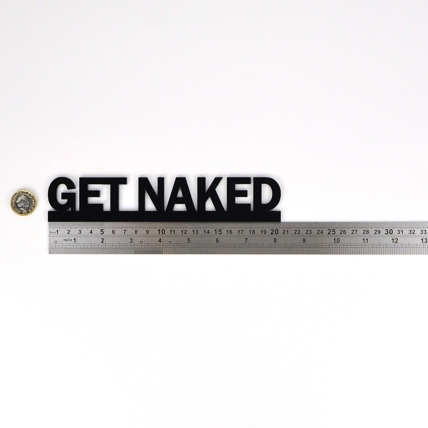 GET NAKED Bathroom Door Topper | Funny Bathroom Door Sign