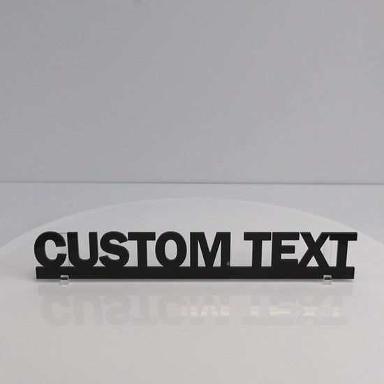 Personalised custom text door topper shown from multiple angles – handmade in the UK, modern wall decor and unique gift for any occasion