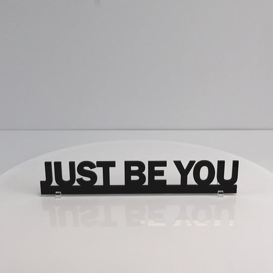 Gloss-black finish close-up – recycled acrylic plaque