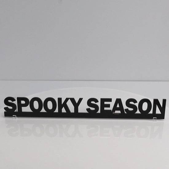 Handmade black acrylic Halloween wall sign made in the UK
