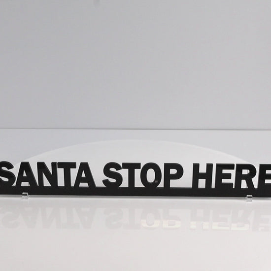 Handmade black acrylic Christmas wall sign made in the UK
